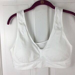 Women’s White Wireless Comfort Bra Mesh Cut-Out 5X NWOT